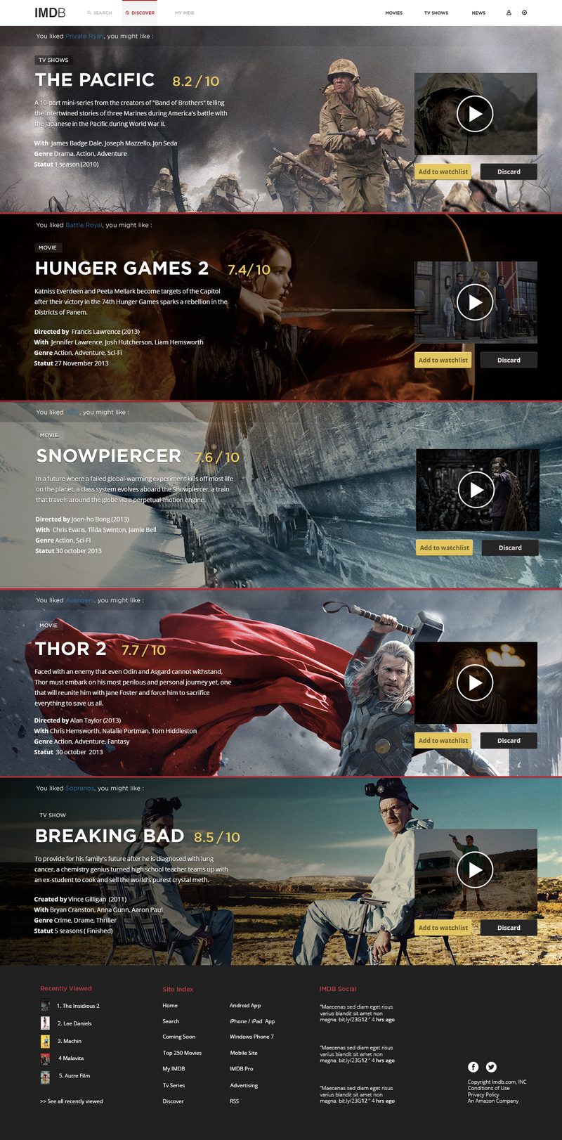 Illustration for article titled This Beautiful IMDb Redesign Concept Is Long Overdue